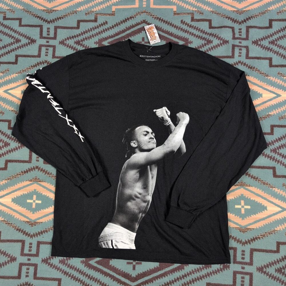 XXXTentacion Tribute Long Sleeve NWT T-Shirt Men's XL New Black Hip Hop Rap